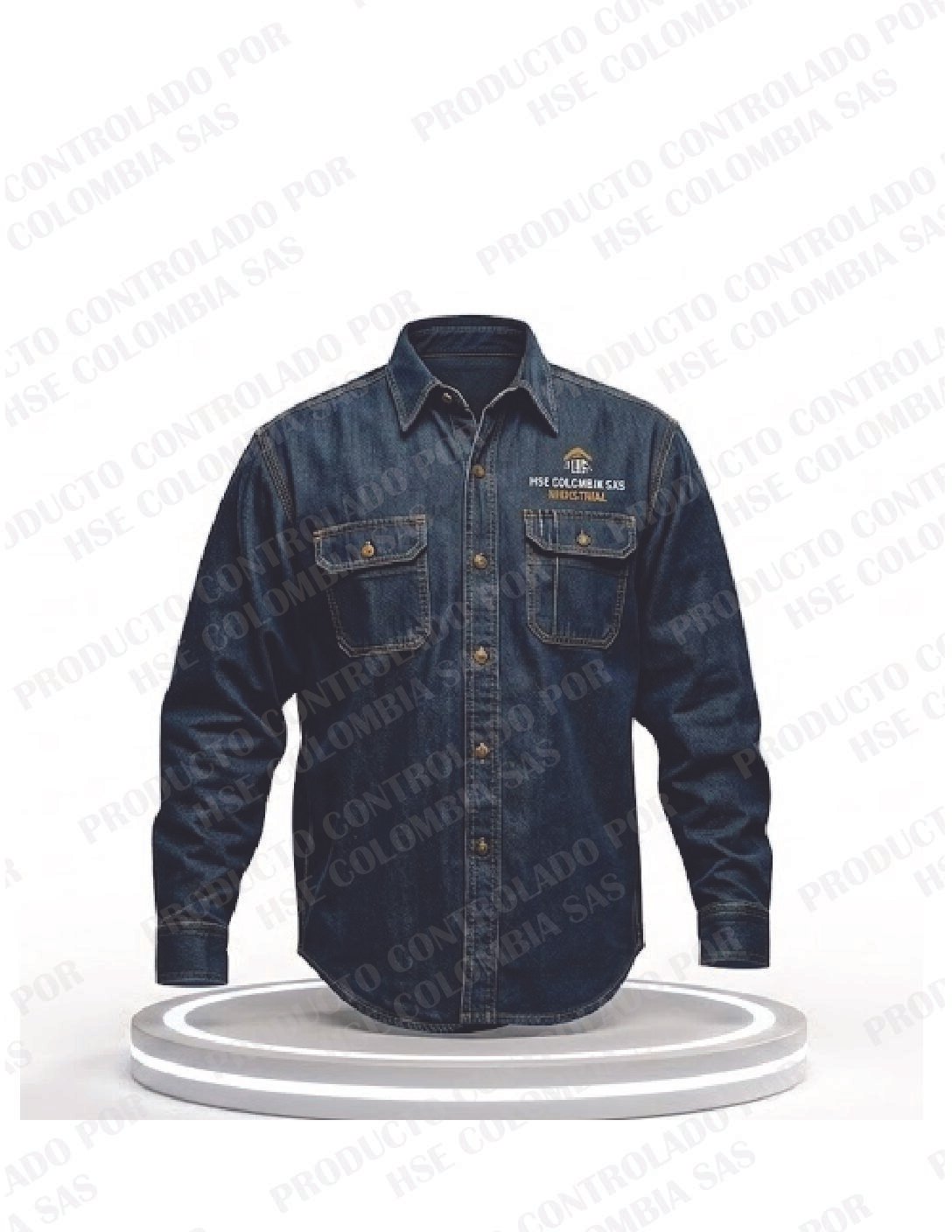 Camisa de Jean Industrial para Trabajo Pesado | HSE Colombia-CODIGO:3882