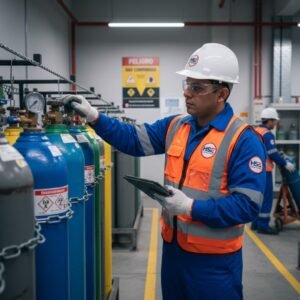 Manejo de gas comprimido, traslado, transporte y almacenamiento.
