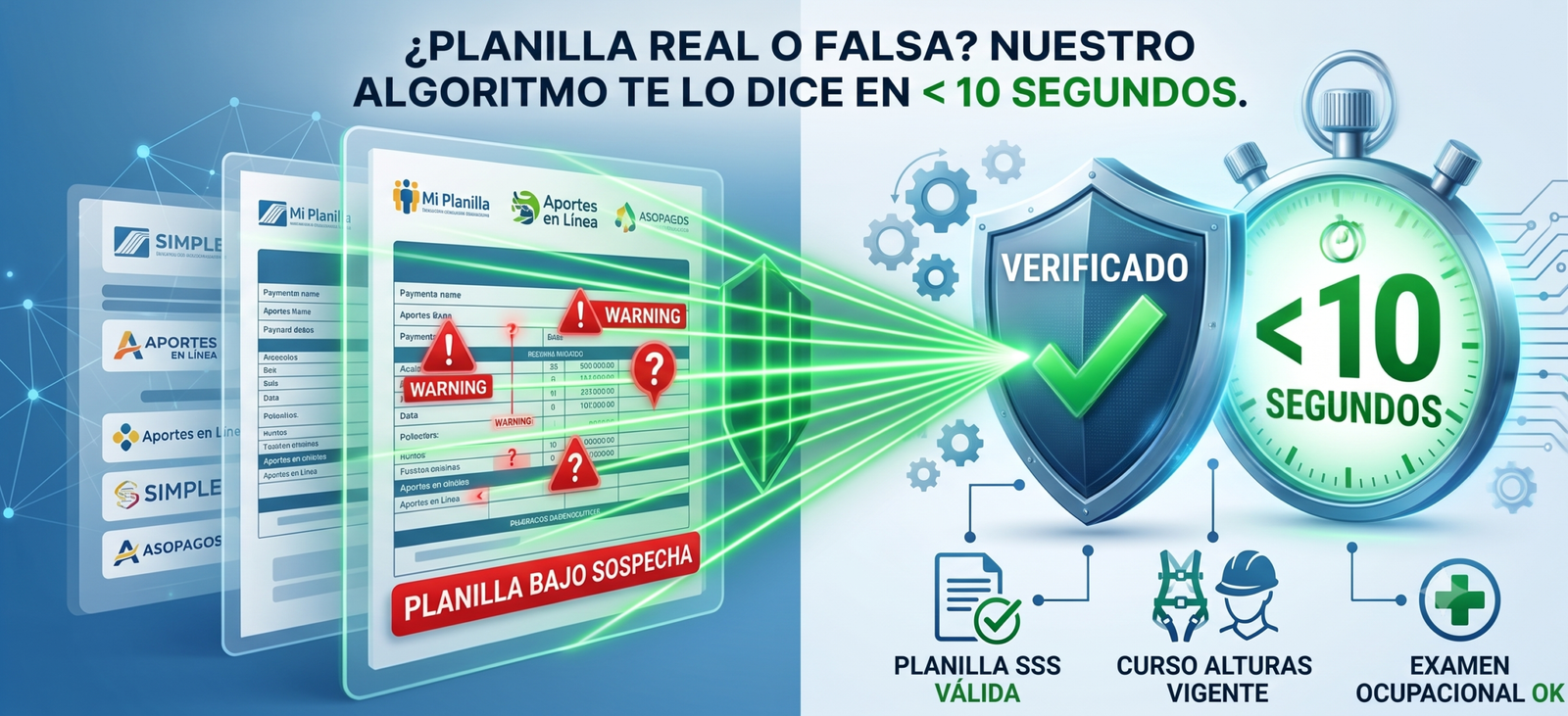 Software de Verificación de Planillas de seguridad social falsas - Demo Gratis 8 Días