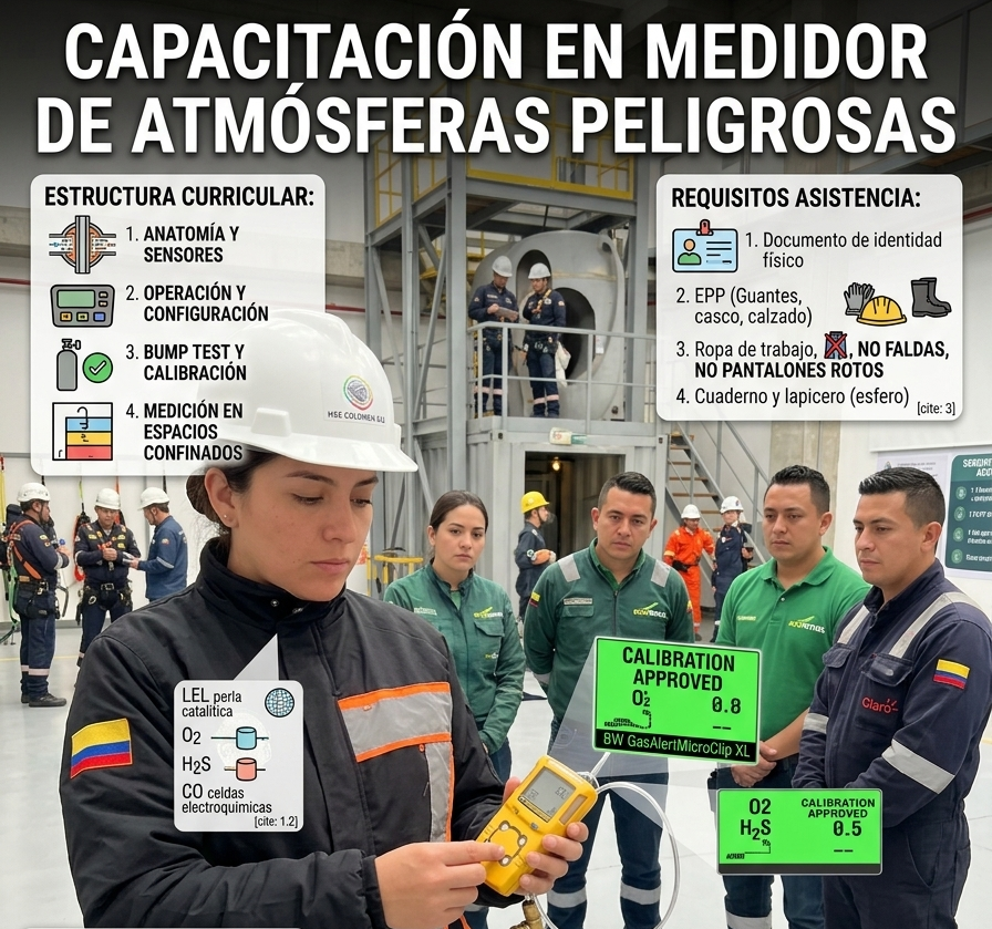 Capacitación Monitoreo de Atmósferas con Gasalert MICROCLIP XL 4GAS LEL/O2/H2S/CO